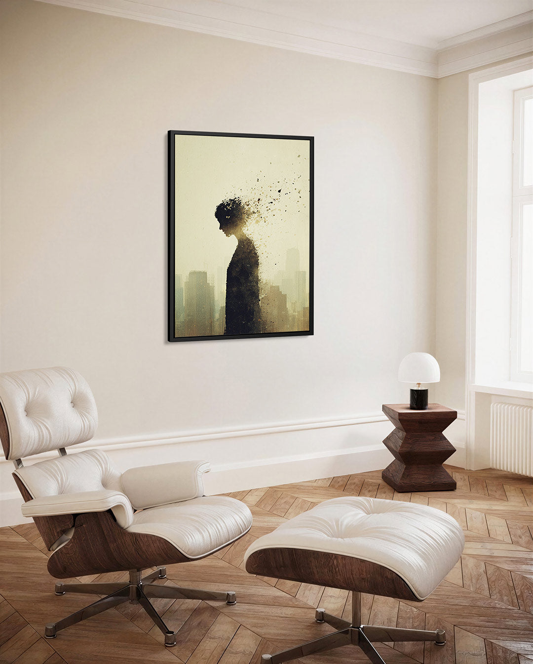 Vervagende silhouet – decoratief kunstwerk voor aan de muur