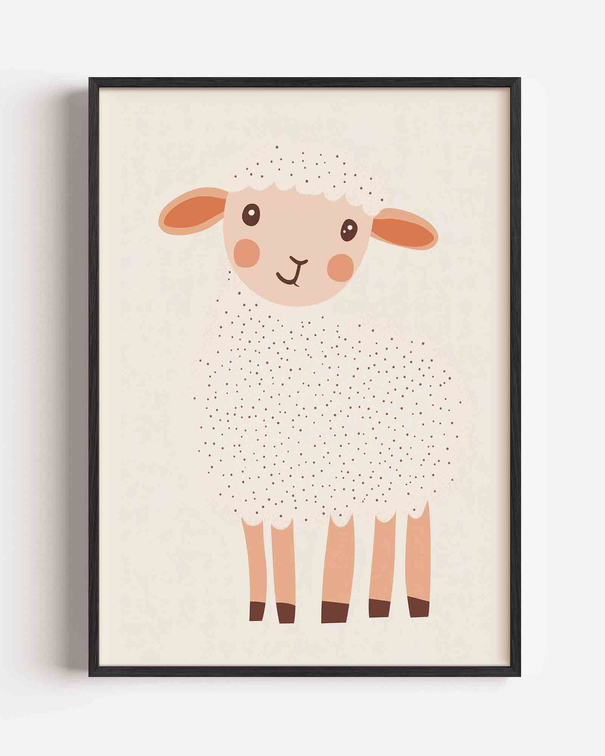 Schattig schaap – kids portret poster als wanddecoratie