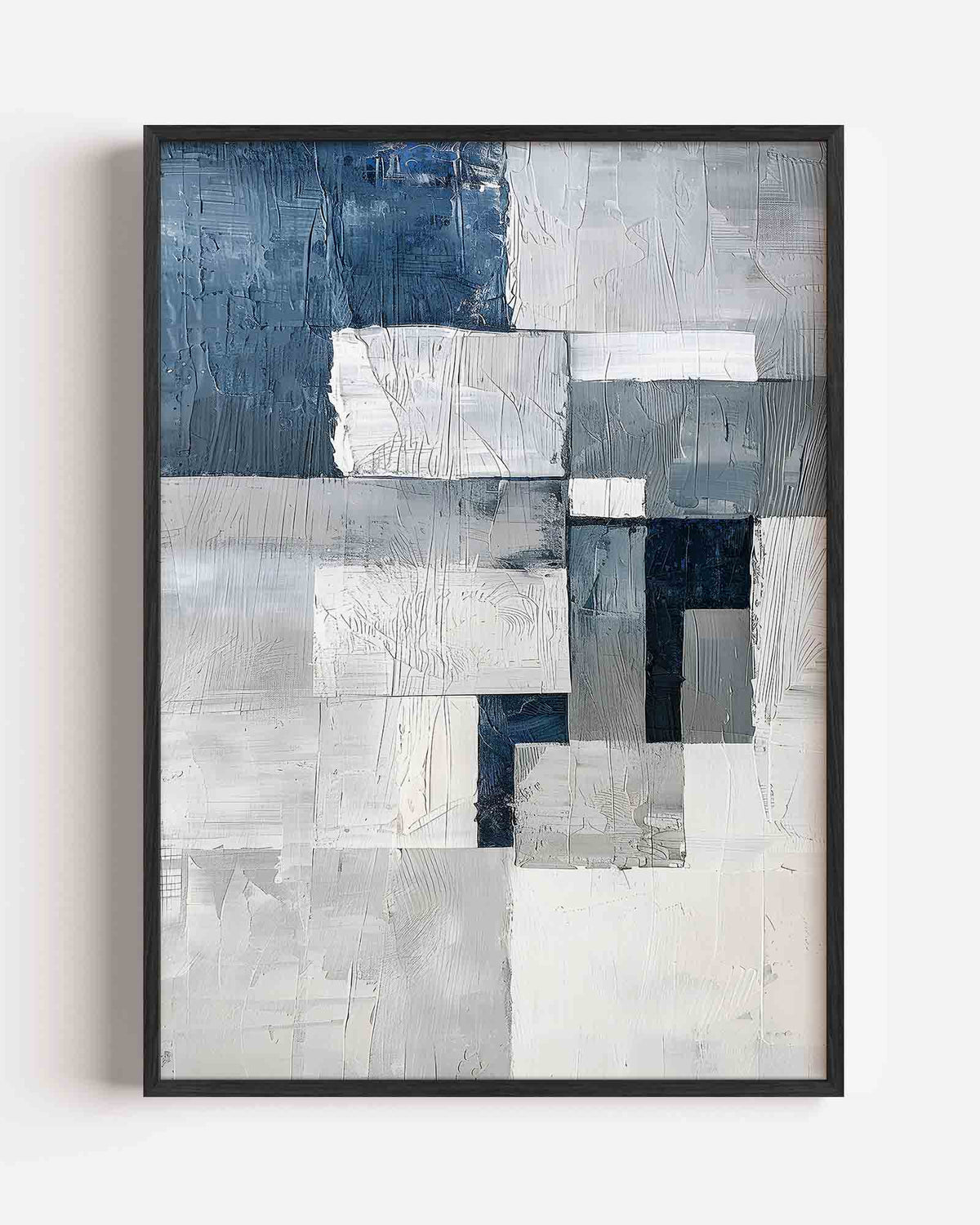 Abstracte rechthoeken – abstracte textuur portret poster als wanddecoratie