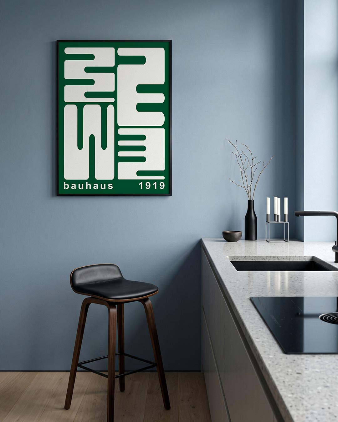  – geometrische Bauhaus poster in staand formaat