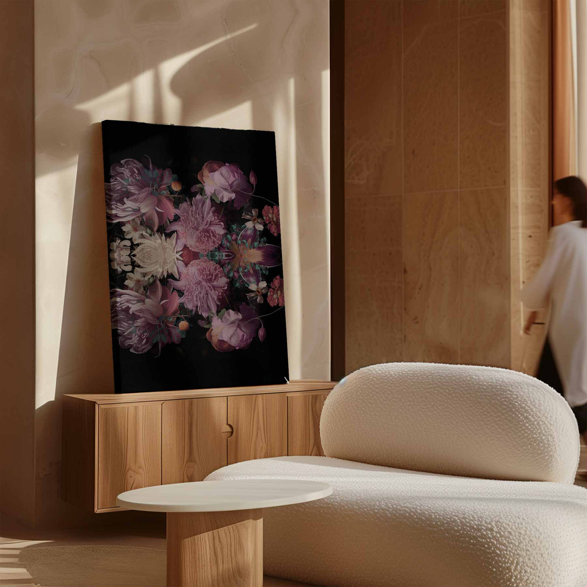 Bloemenpracht Symfonie – modern portret kunstwerk van WallArtistic