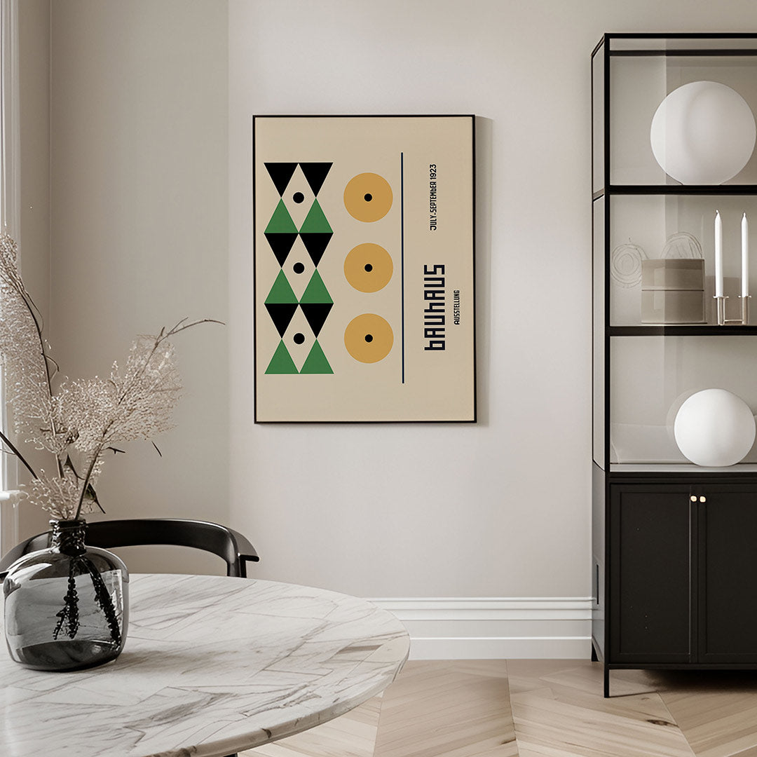 Vormen en vlakken – geometrische Bauhaus poster in staand formaat