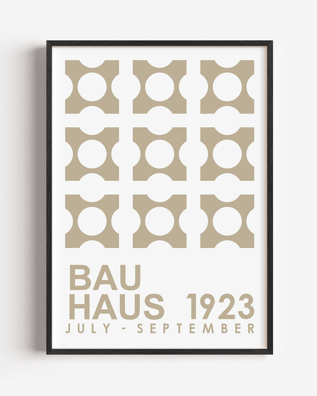 Vormritme en herhaling – staande Bauhaus poster als wanddecoratie