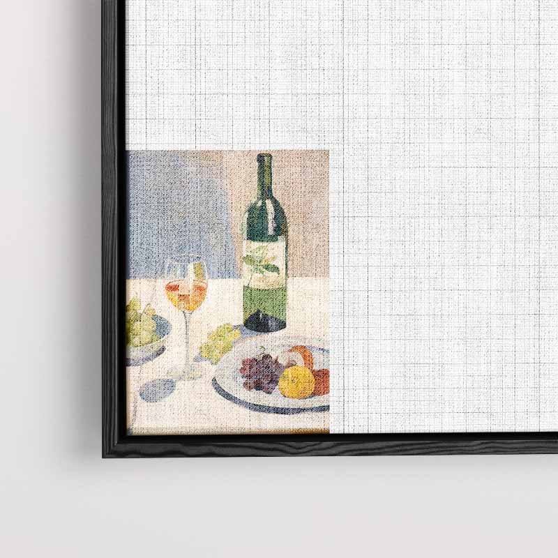 Stilleven met Wijn en Vruchten – staand kunstwerk voor modern interieur
