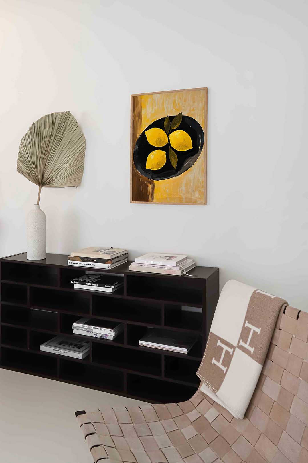 Citroenen op schaal – staande moderne wanddecoratie van WallArtistic