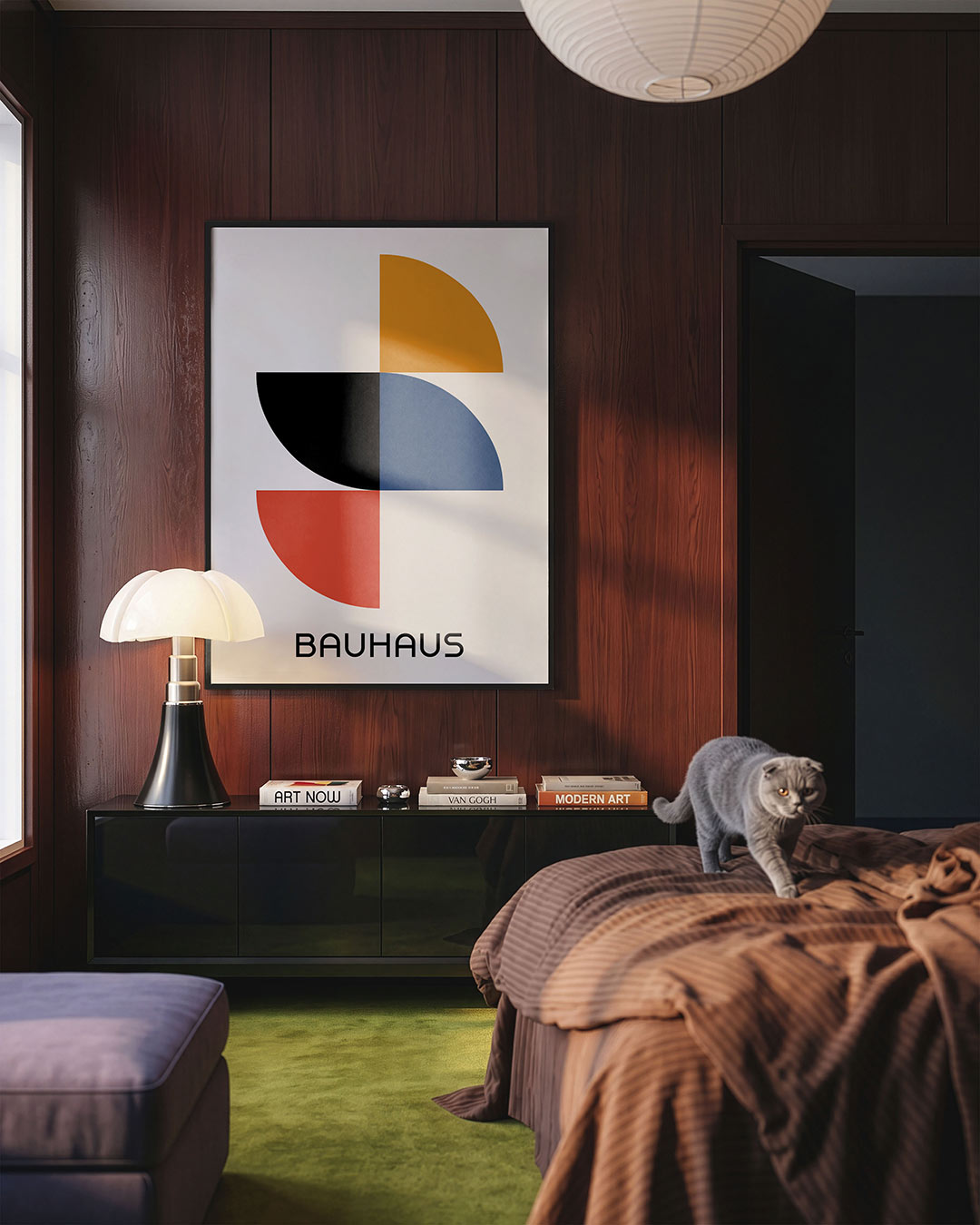 Vormen en vlakken – geometrische Bauhaus poster in staand formaat