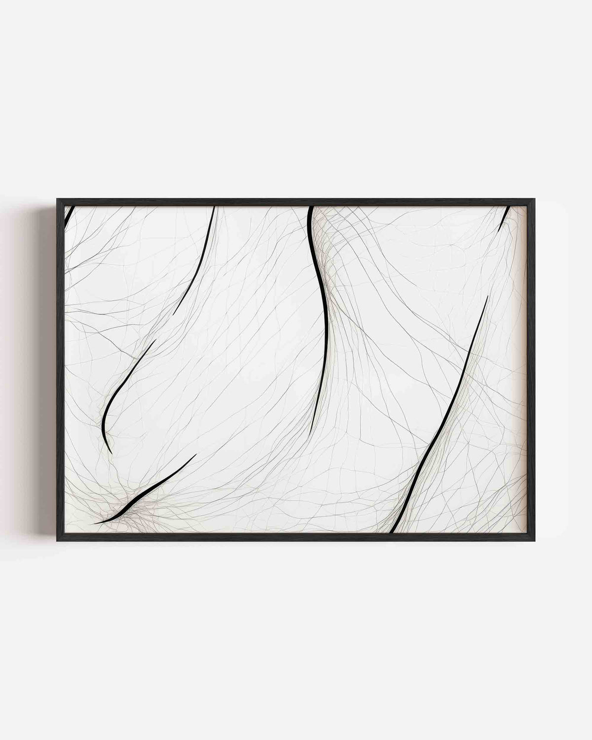 Lijnenspel – kleurrijke abstracte landscape poster als wanddecoratie