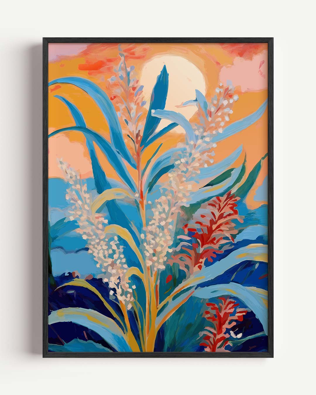 Zonnige Dageraad Botanische – bloemen portret poster als wanddecoratie