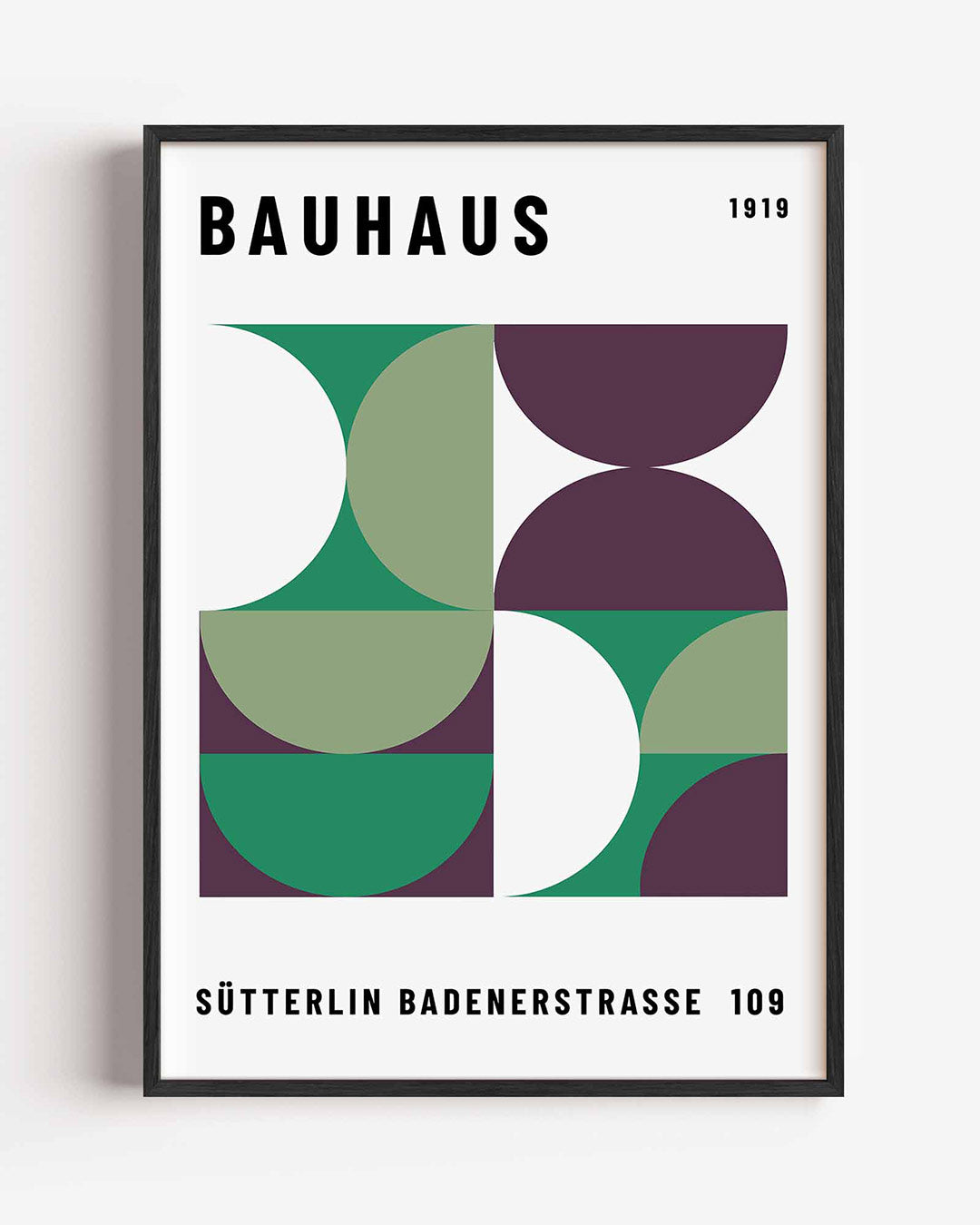 Vorm en kleur – staande Bauhaus poster als wanddecoratie