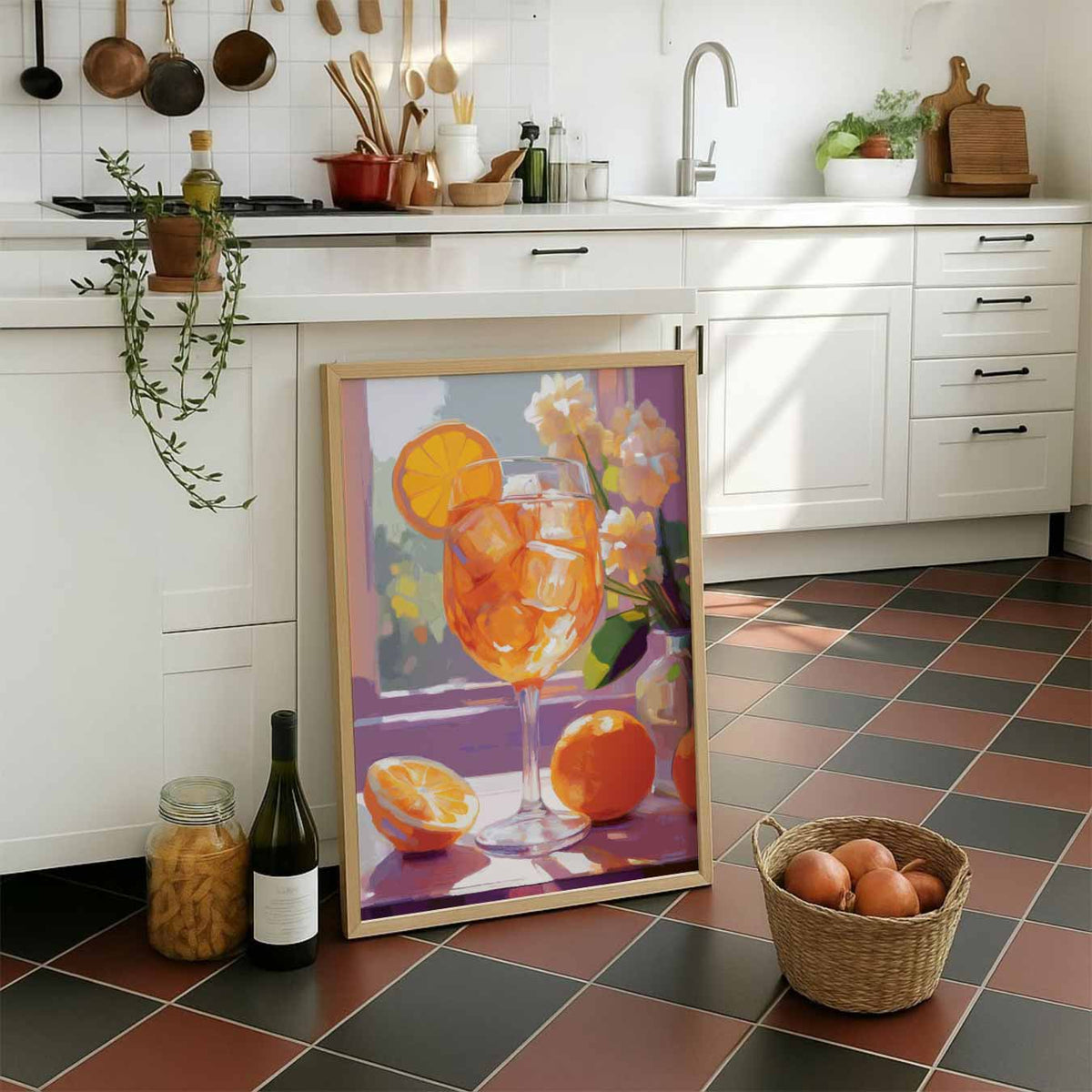 Zomerse Citrus – staande muurposter voor keuken of eethoek