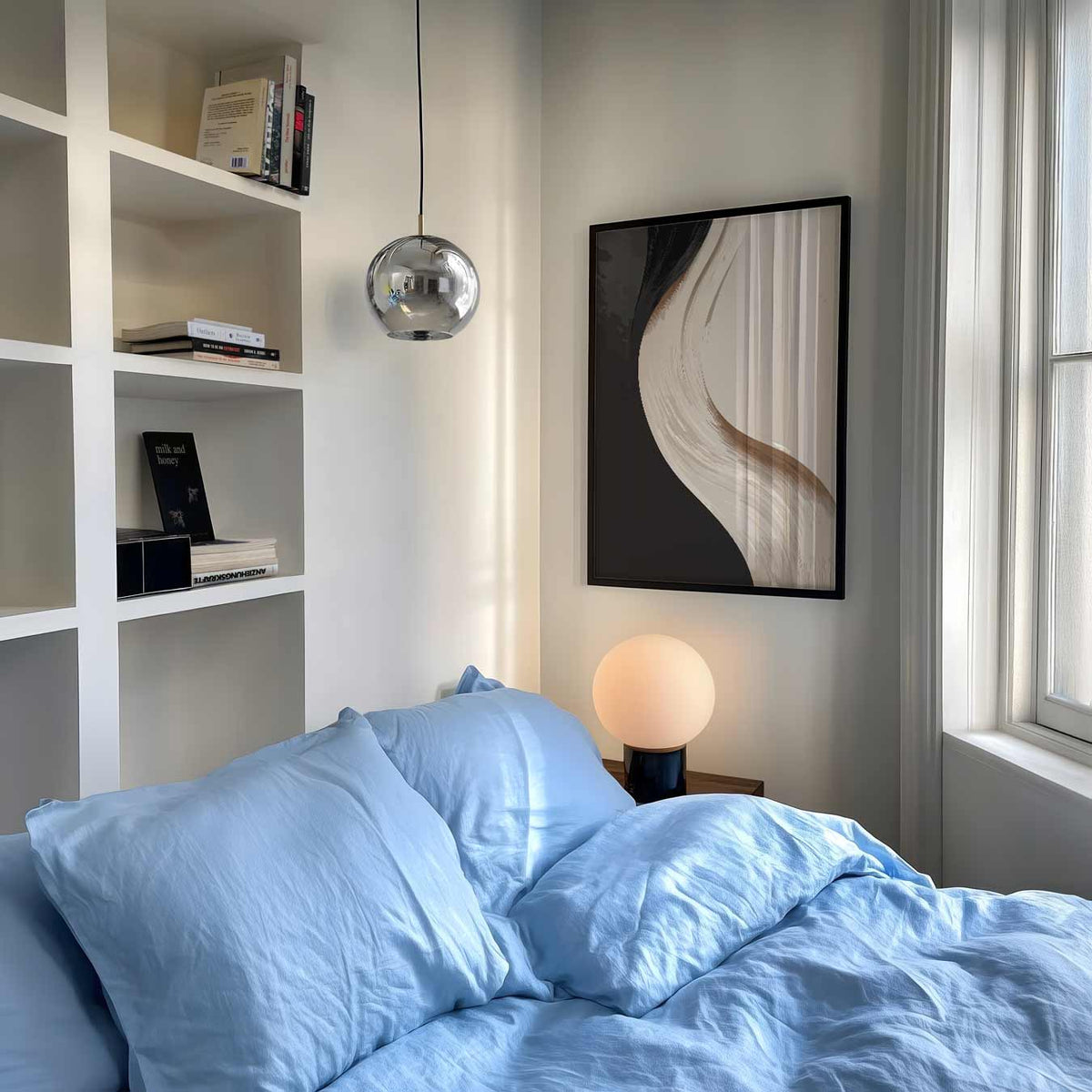Elegante Abstracte Golflijnen – abstracte poster als moderne staande wanddecoratie