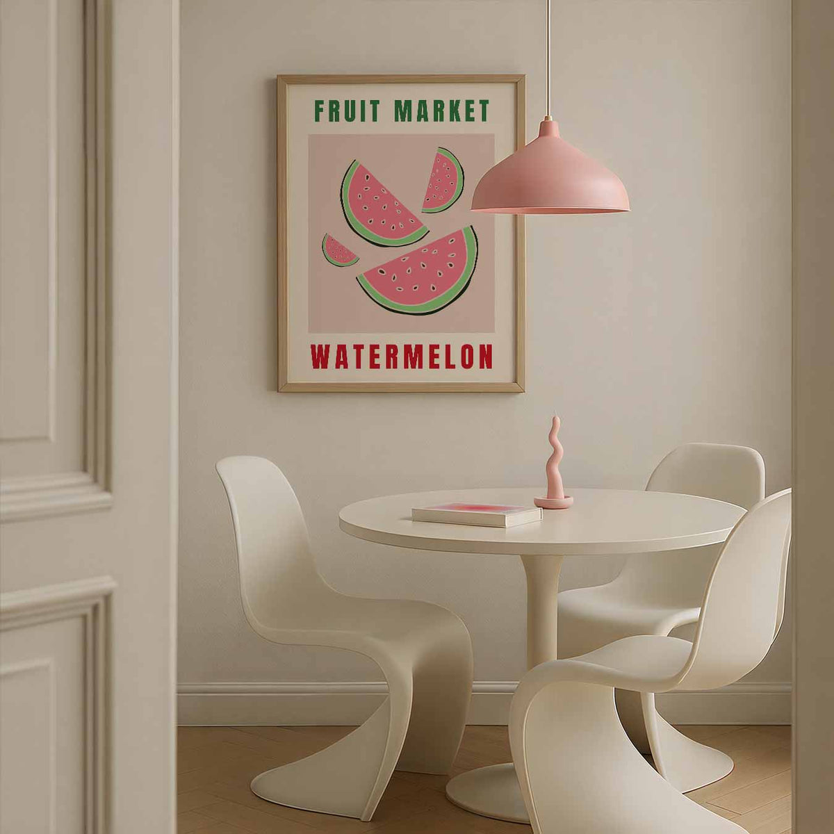 Verfrissende Watermeloen – culinaire wandkunst als portret poster