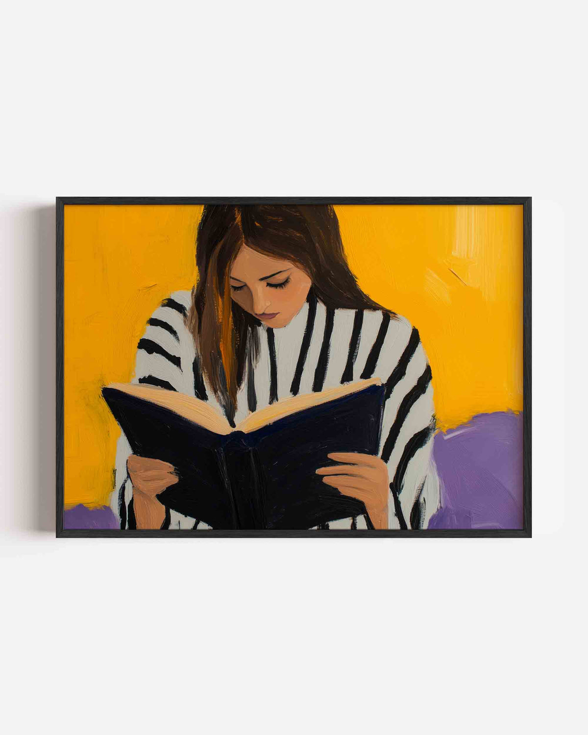 Lezende vrouw – vrouwelijk portret als landscape poster