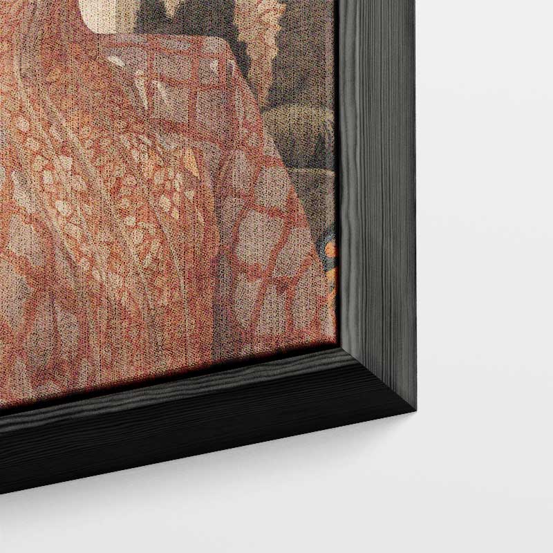 Oosters Elegantie Portret – kunstwerk met zwarte baklijst