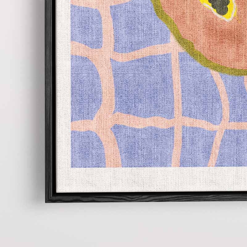 Tropische Papaya Vibes – plexiglas kunstwerk als wanddecoratie