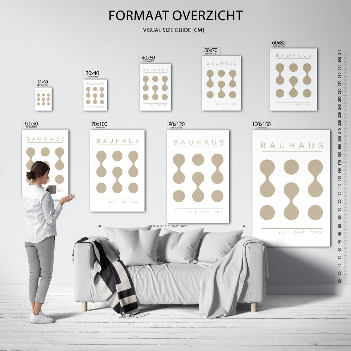 Vorm en ritme – Bauhaus poster als moderne geometrische wanddecoratie