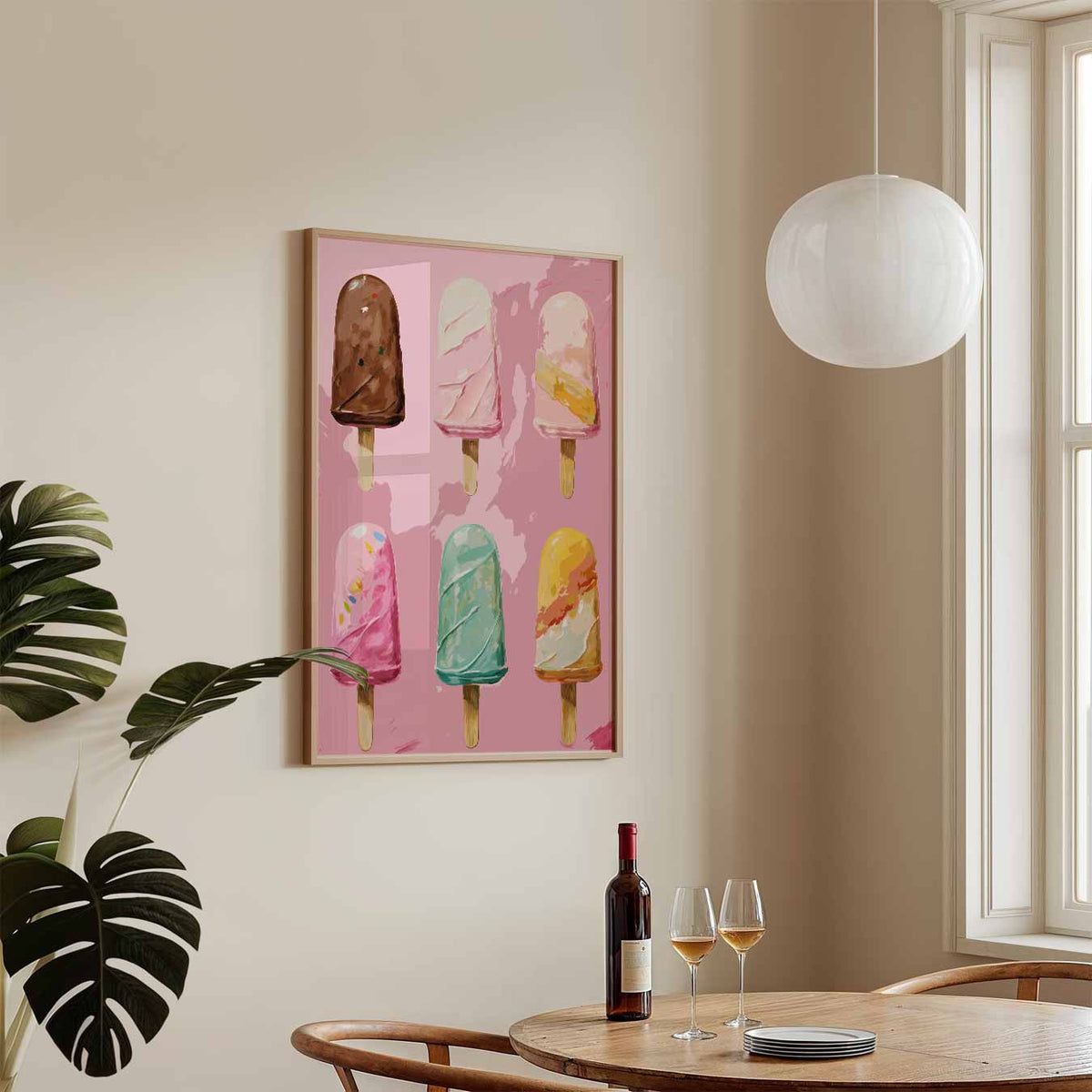 Zomerse IJsjes – keukenposter in staand formaat