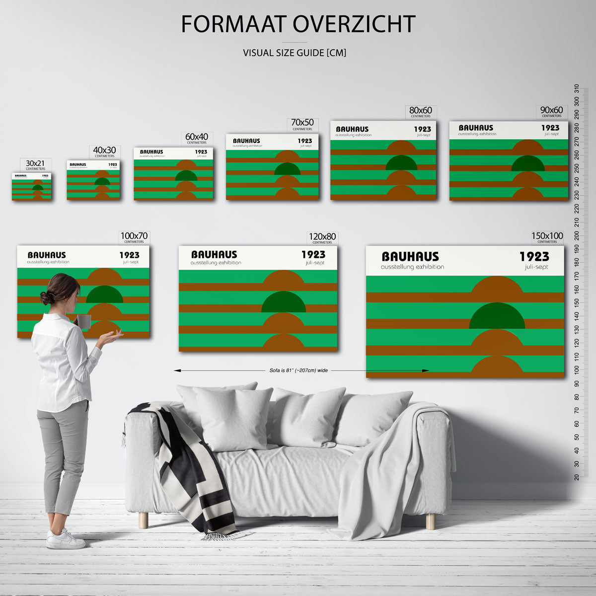 Vorm en balans – geometrische poster in Bauhaus-stijl van WallArtistic