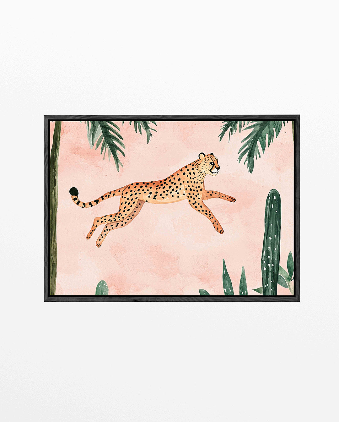 Springende luipaard – liggend dieren kunstwerk
