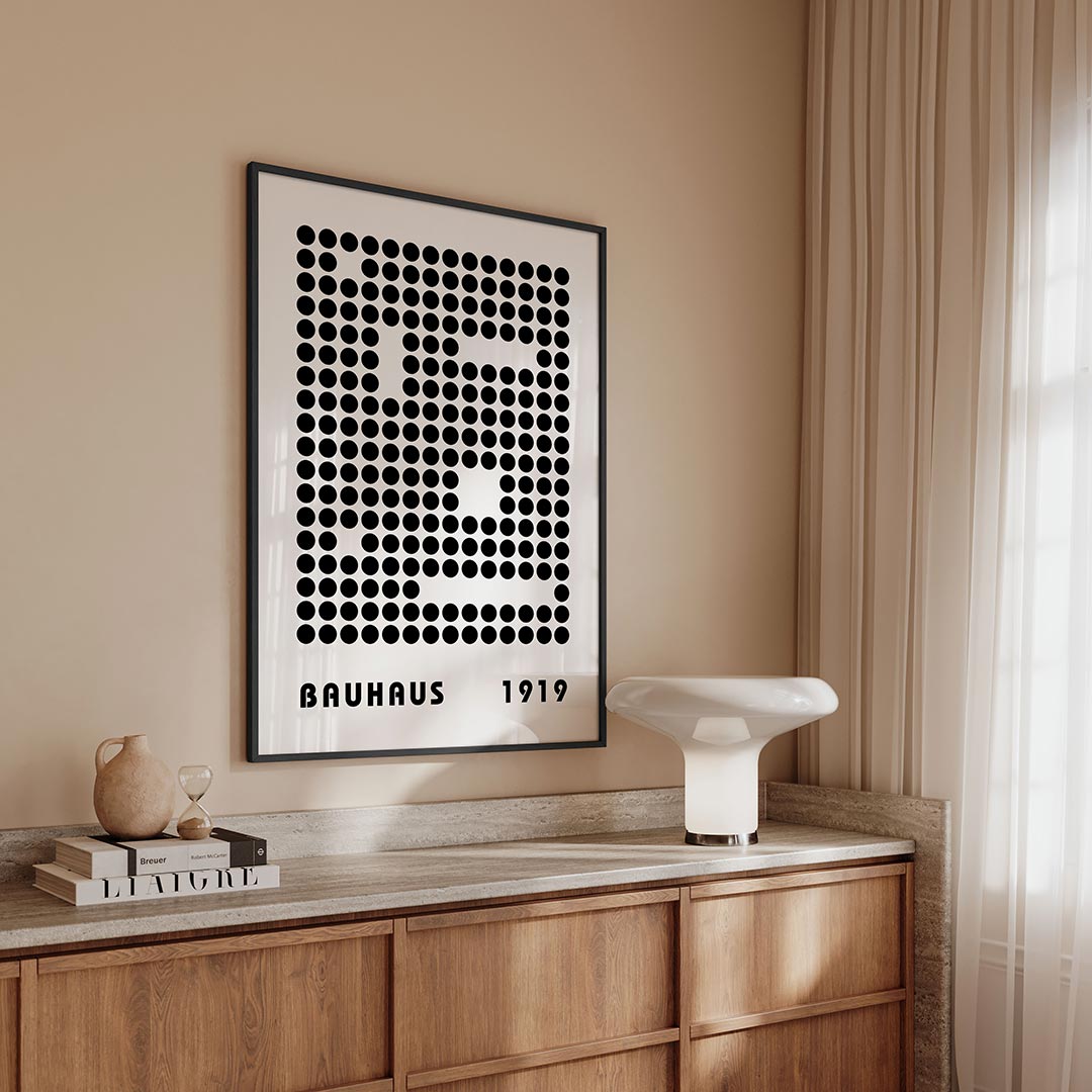  – geometrische Bauhaus poster in staand formaat