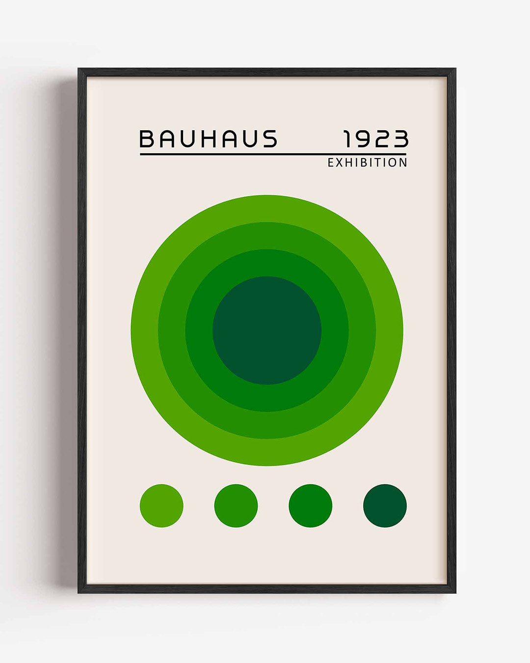Cirkelvormen en lijnen – staande Bauhaus poster als wanddecoratie
