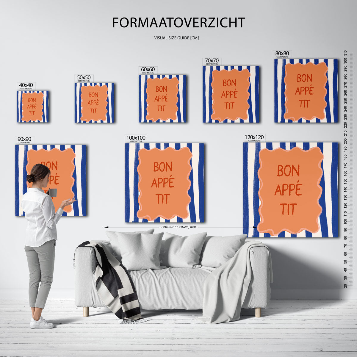 Abstracte – vierkante muurposter voor keuken of eethoek