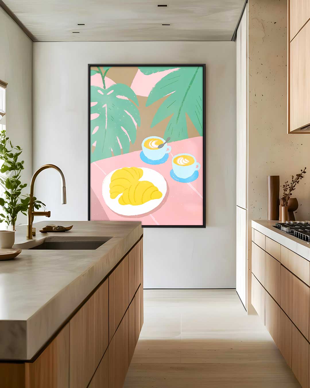 Ontspannen Ontbijtsfeer – staand kunstwerk voor modern interieur