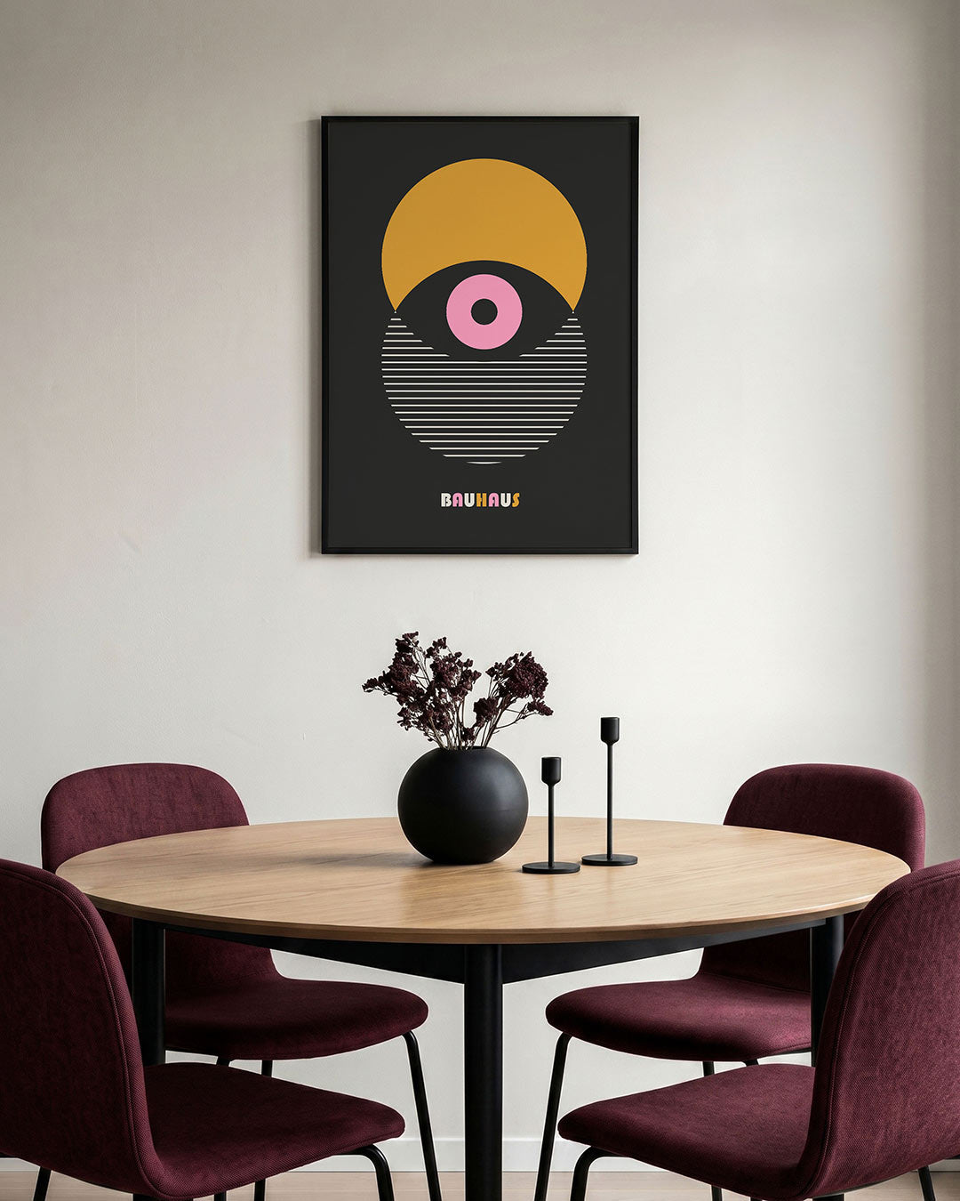 Vorm en kleur – staande Bauhaus poster voor aan de muur