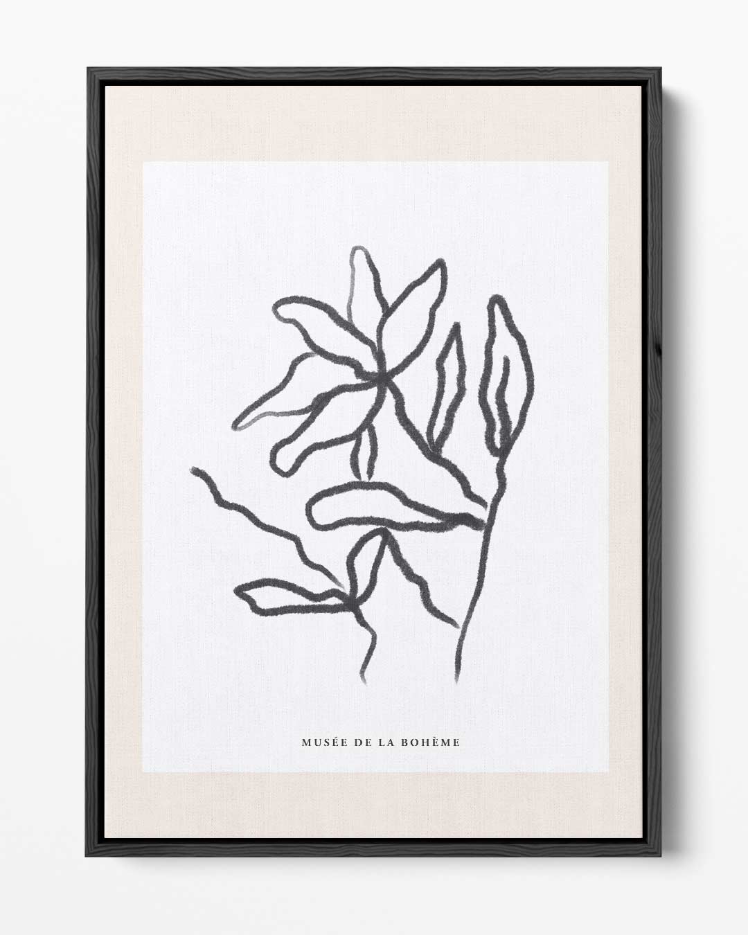 Organische Lijnen Bloem – portret kunstwerk als wanddecoratie