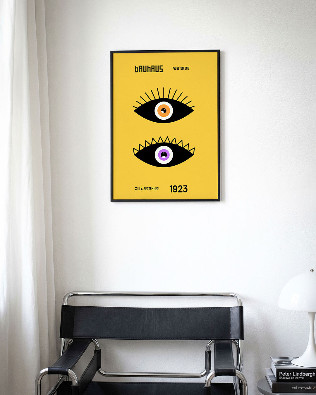 Oogvormen en kleur – moderne Bauhaus wandkunst als poster