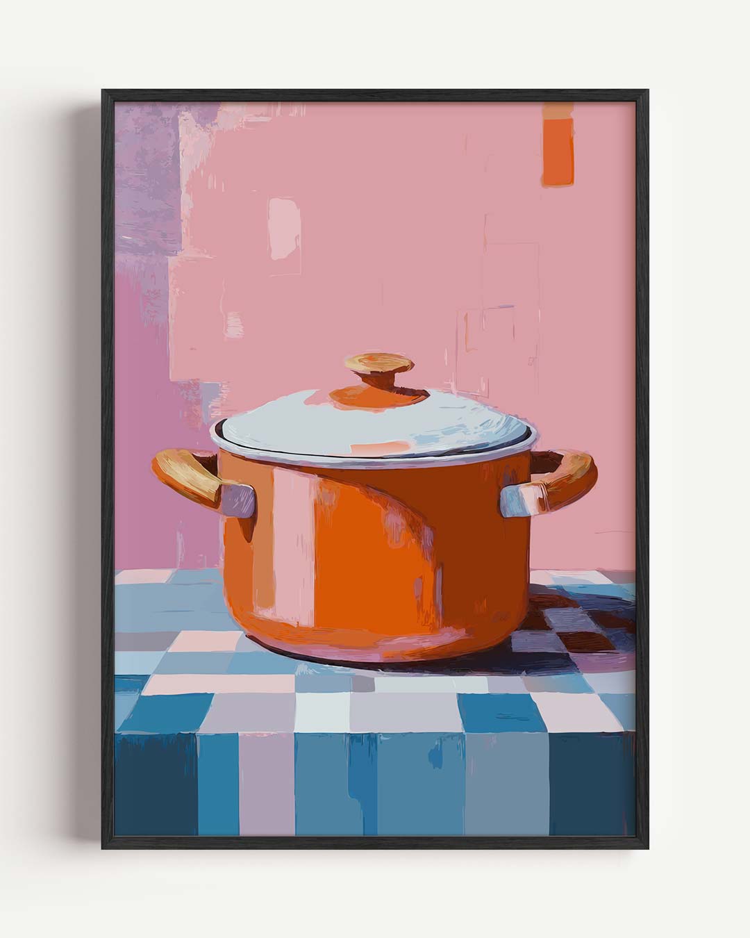 Vrolijke Retro Pan – keuken portret poster als wanddecoratie