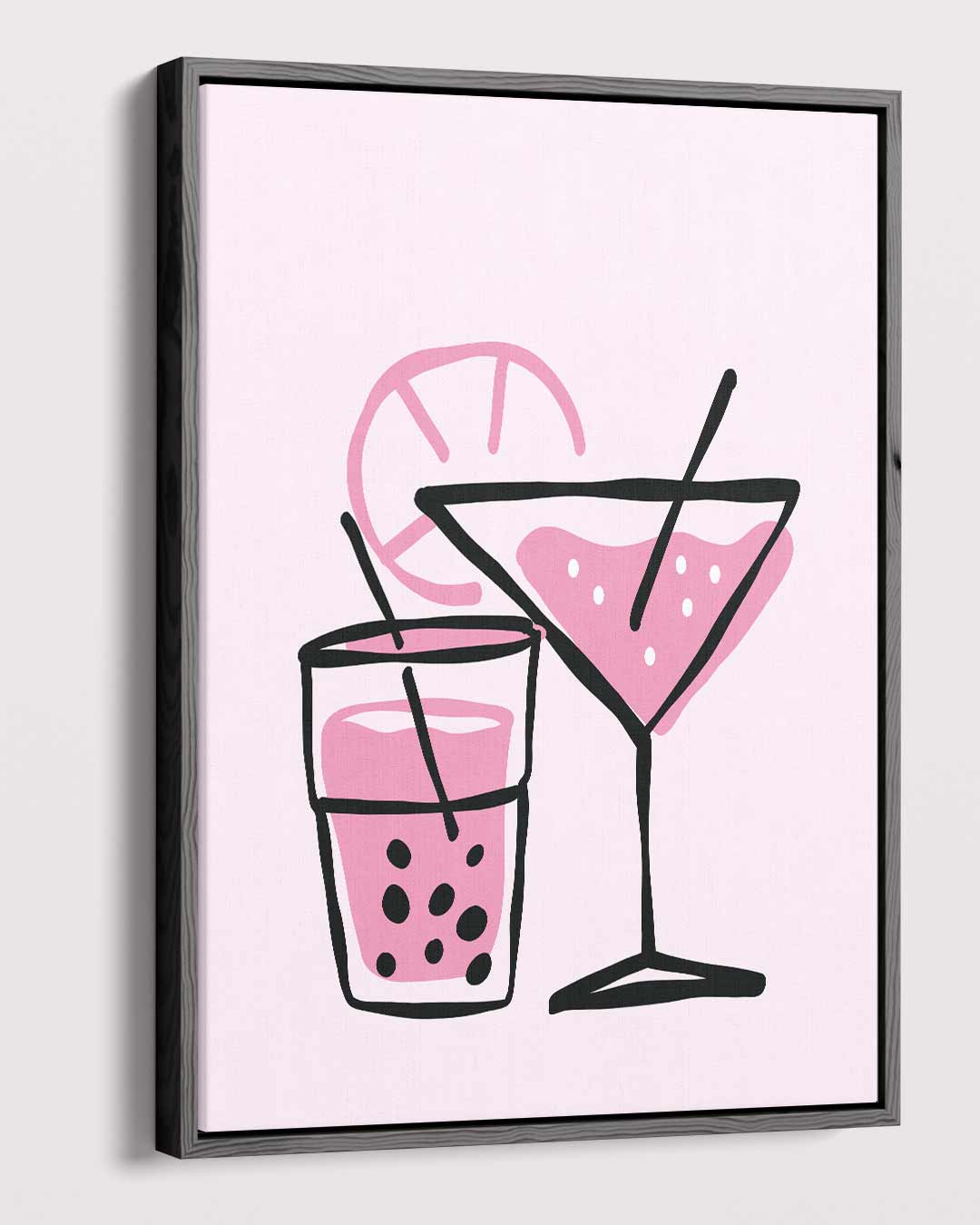 Verfrissende Cocktail Illustratie – dibond kunstwerk als wanddecoratie