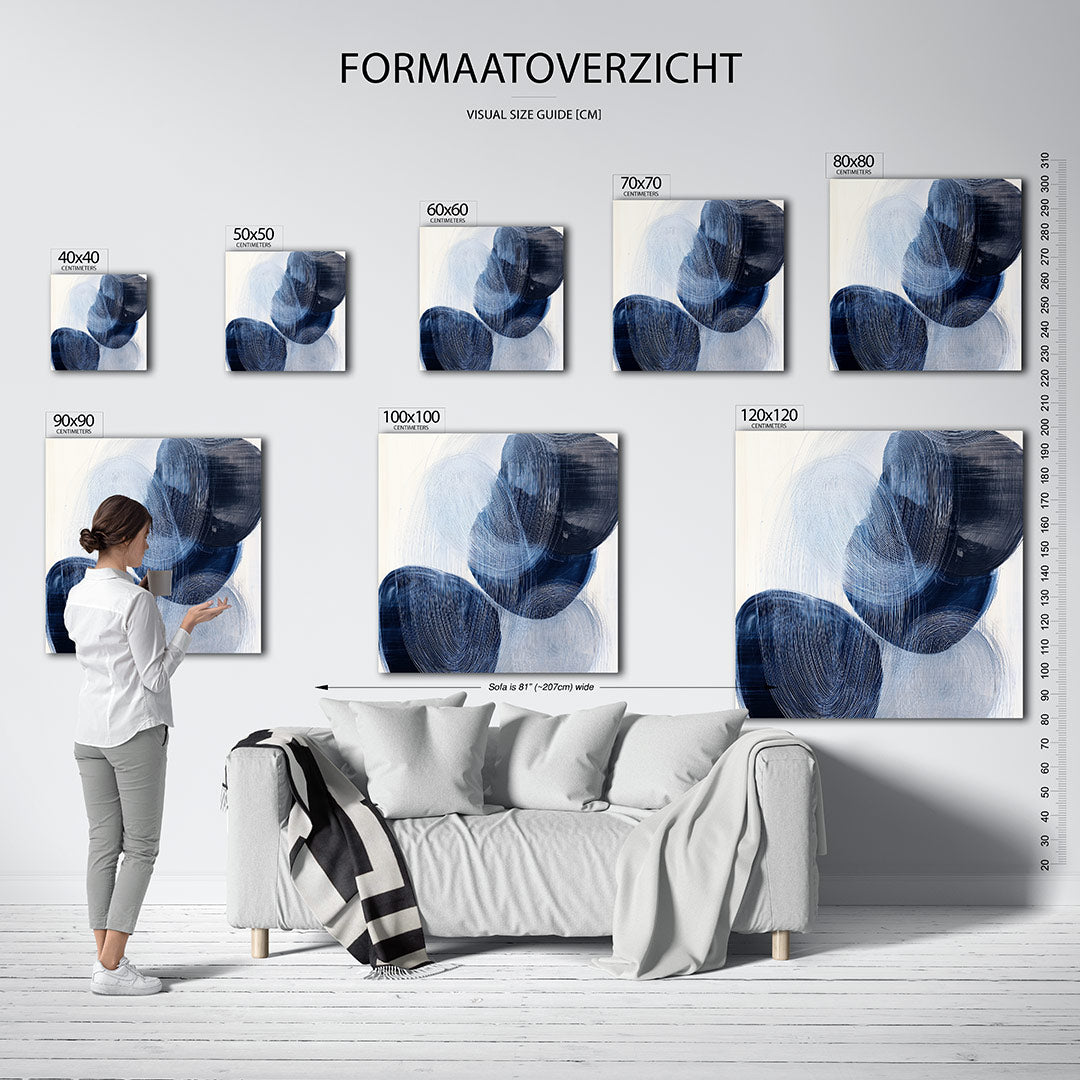 Organische lijnen compositie kunstwerk – materiaalweergave – dit werk toont vloeiende, overlappende lijnen in een dynamische