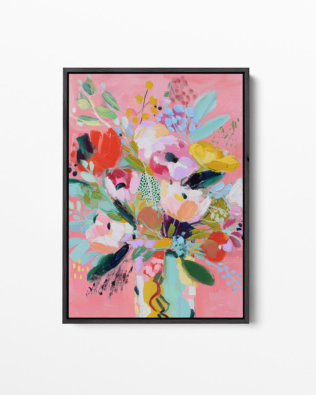 Kleurrijk bloemstuk – staand wanddecoratie kunstwerk