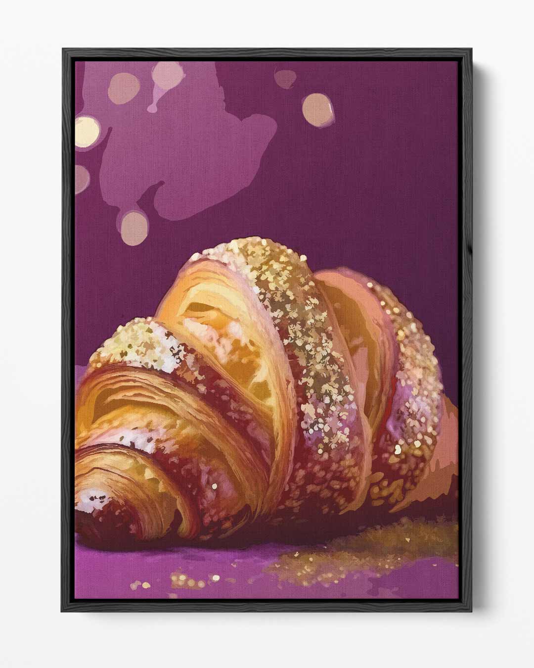 Croissant Delights – portret kunstwerk als wanddecoratie