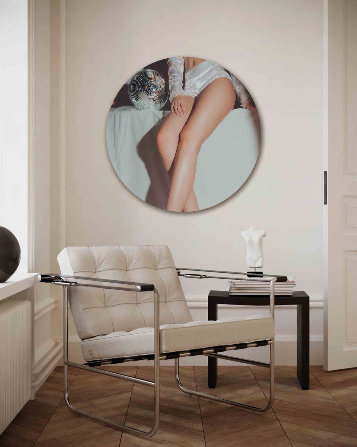 Abstracte – kleurrijke muurcirkel als ronde wanddecoratie