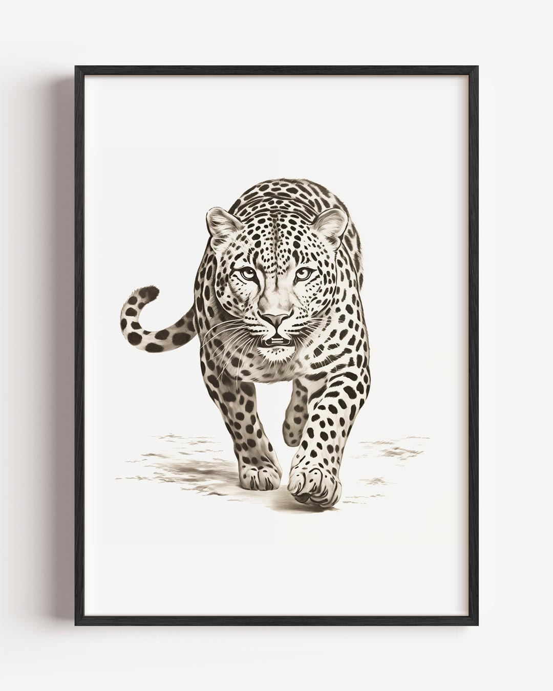 Elegante Luipaard Wandposter – dieren portret poster als wanddecoratie