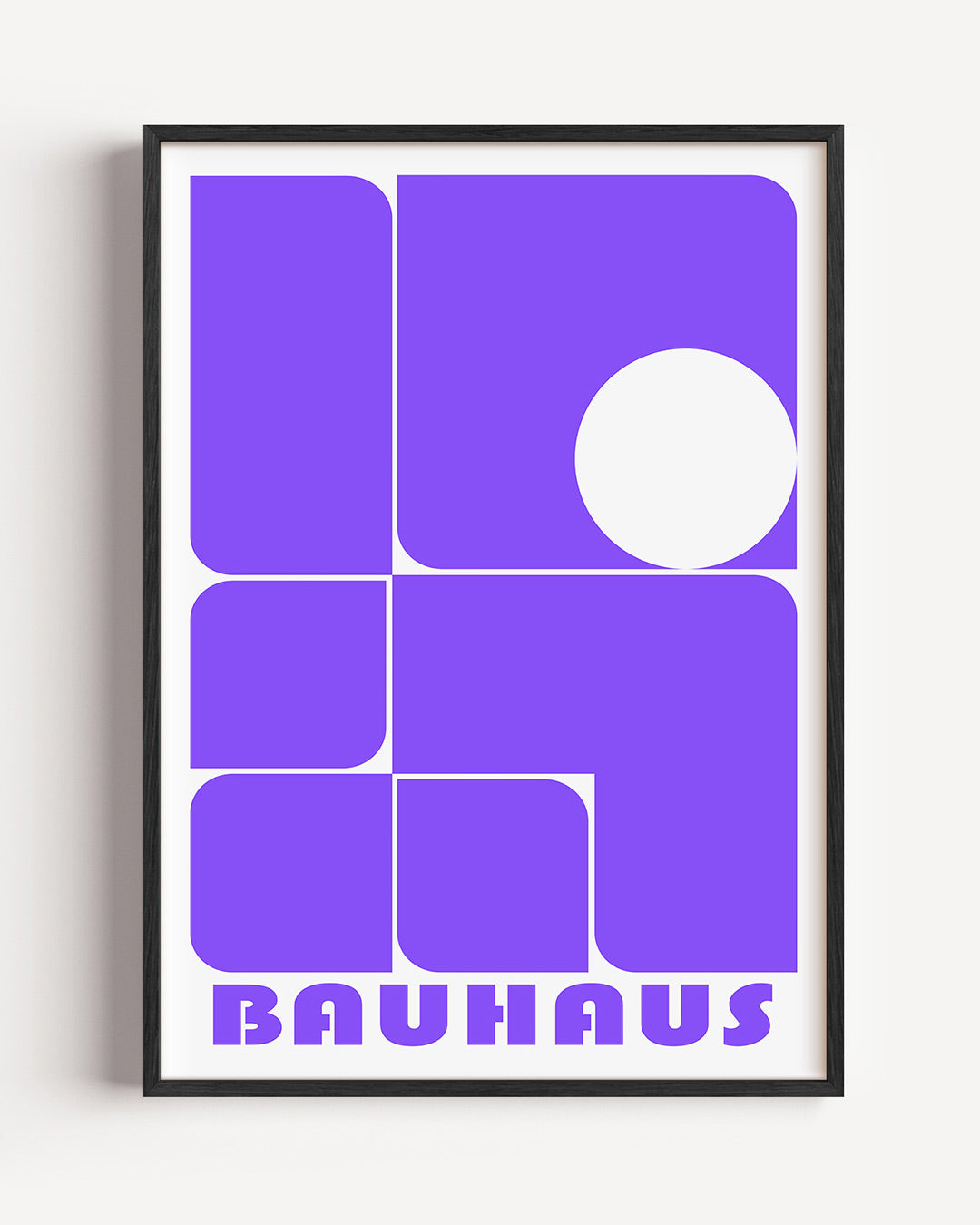 Vormen en vlakken – staande Bauhaus poster als wanddecoratie