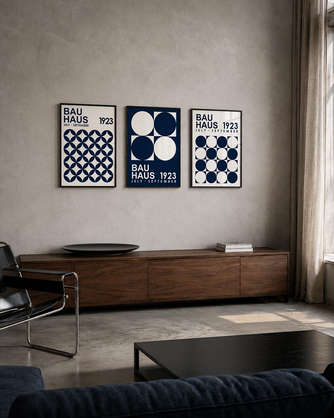 Abstract posterset – tweede productweergave – een abstracte posterset met donkere tinten en een rustige visuele opbouw.