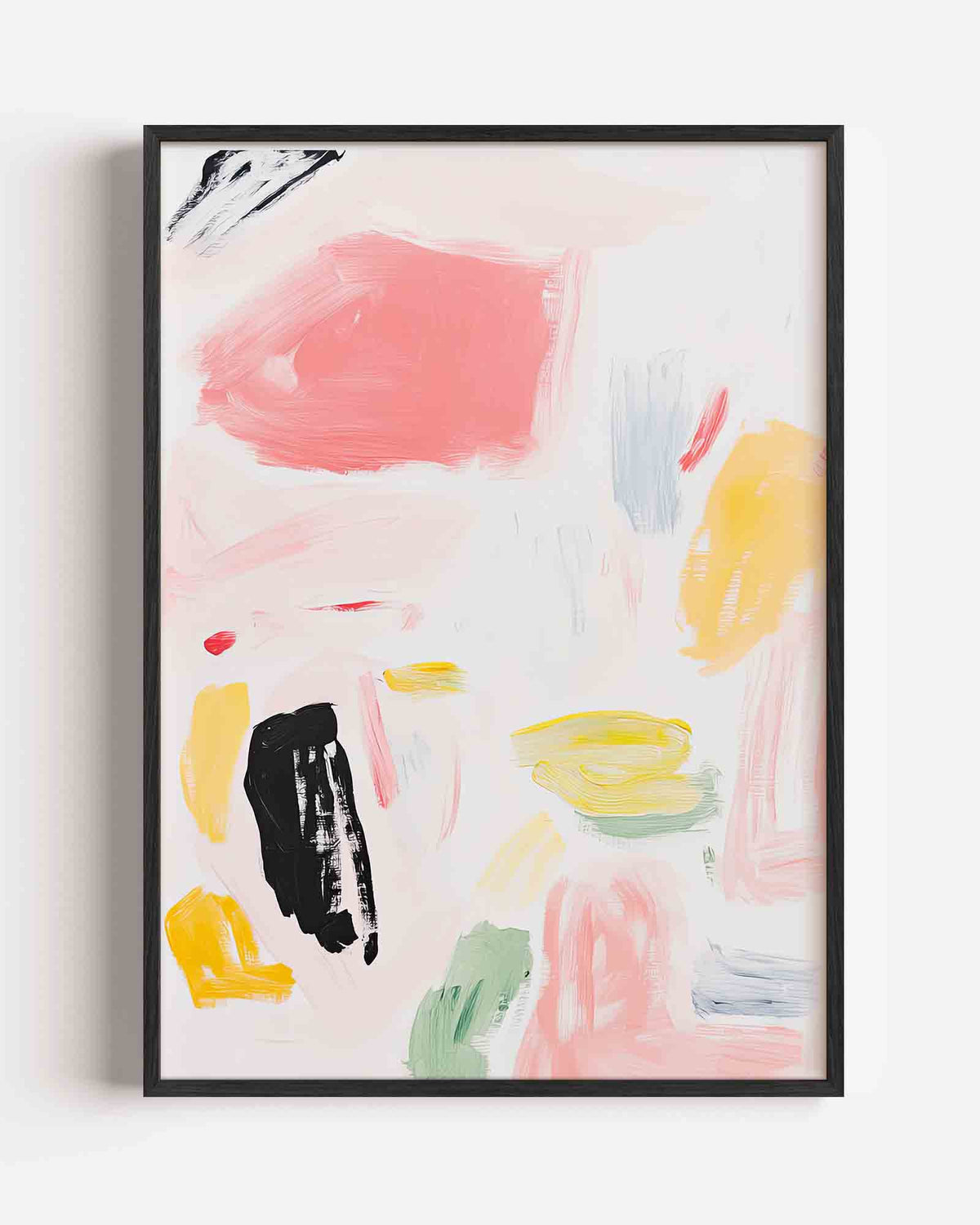 Abstracte penseelstreken – dromerige illustratie poster als wanddecoratie