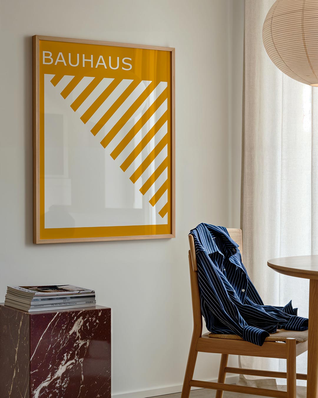 Diagonal lijnen – geometrische poster in Bauhaus-stijl van WallArtistic