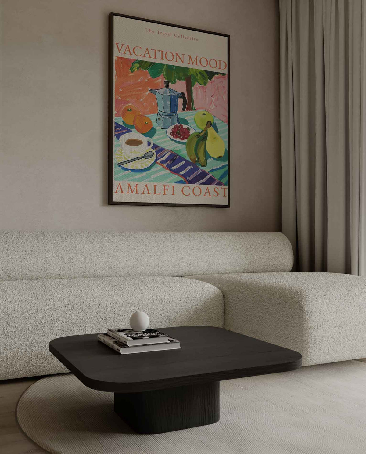 Vakantiestemming aan de Amalfikust – plexiglas kunstwerk als wanddecoratie
