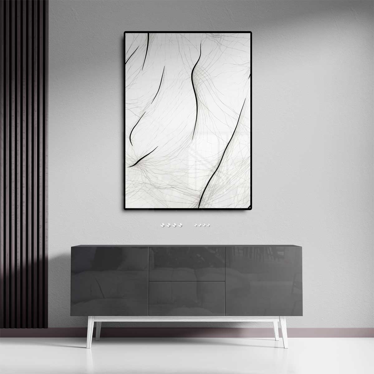 Dansende Lijnen – staande wandkunst voor woonkamer of interieur