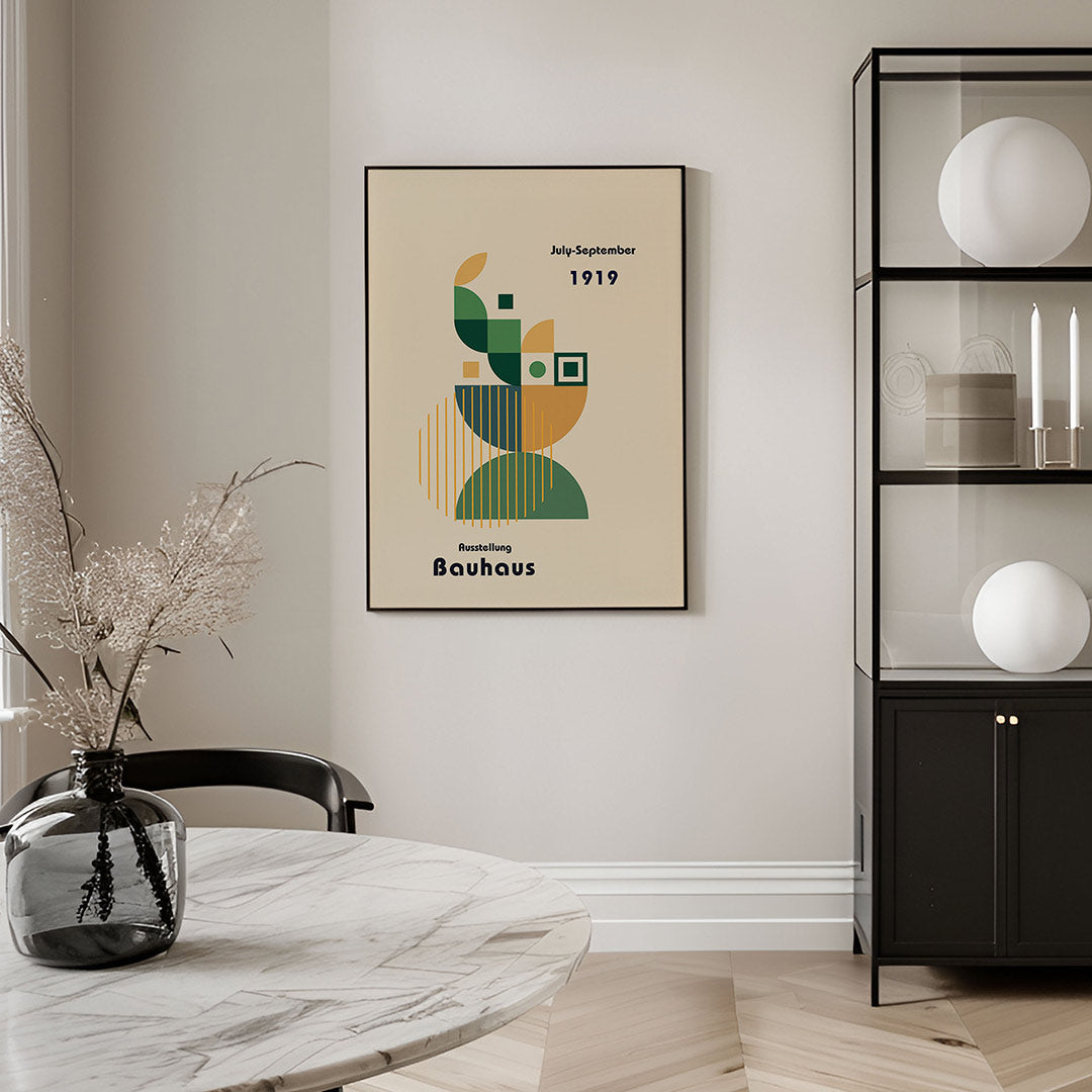 Vorm en kleur – geometrische Bauhaus poster in staand formaat