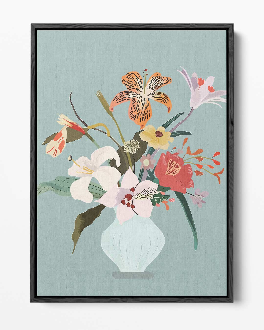 Bloemenpracht in Vaas – portret kunstwerk als wanddecoratie