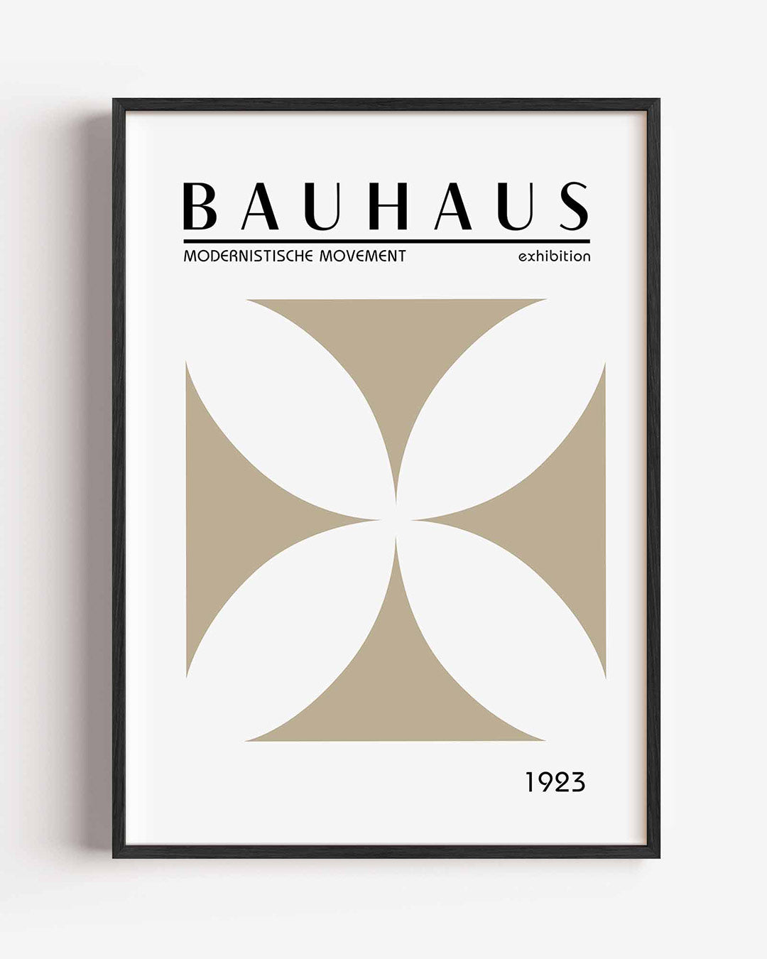 Vorm en balans – staande Bauhaus poster als wanddecoratie