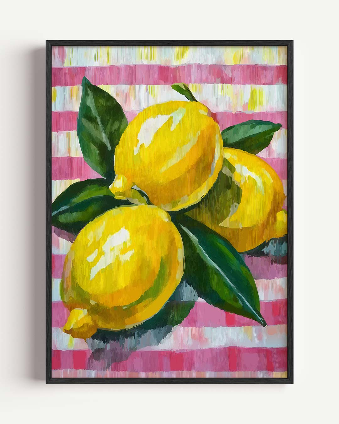 Zomerse Citroen Schilderij – keuken portret poster als wanddecoratie
