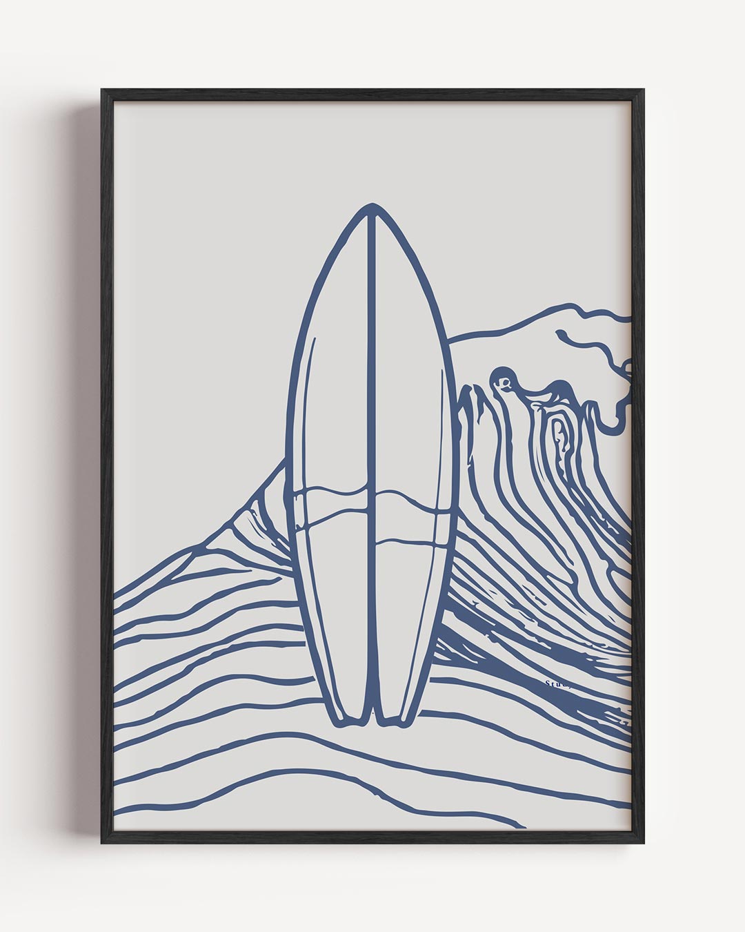 Surfboard Golven – zomer portret poster als wanddecoratie