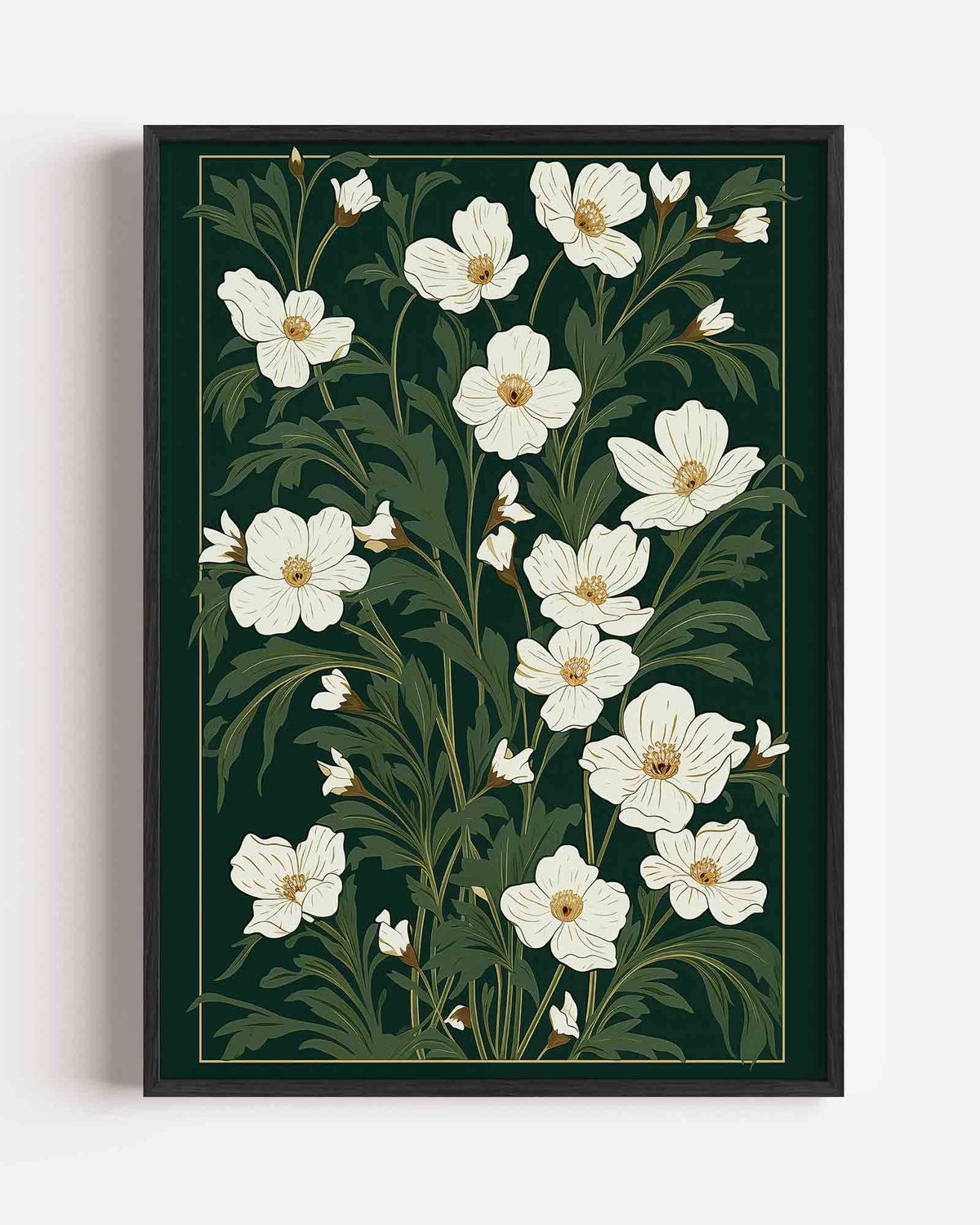 Bloemen en bladeren – bloemen portret poster als wanddecoratie