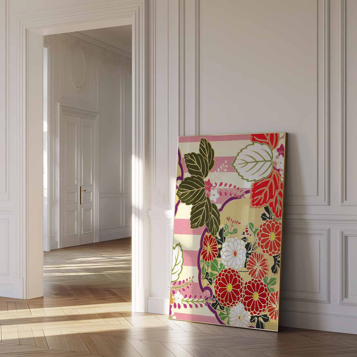Japanese Floral Kimono – urban poster in staand formaat